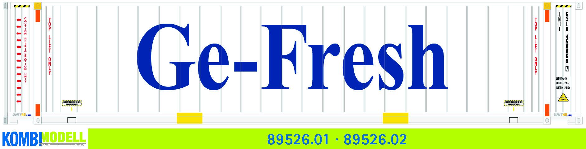Kombimodell 89526.01 WB-A /Ct 45' (Euro) Reefer (E) Ge-Fresh"" 